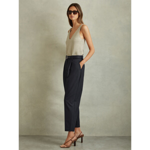REISS FREJA Tapered Belted Trousers